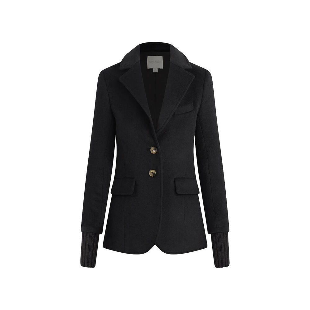 NEW Favorite Daughter The City Wool-Cashmere Blend Blazer in black Sz XL #SJ2655